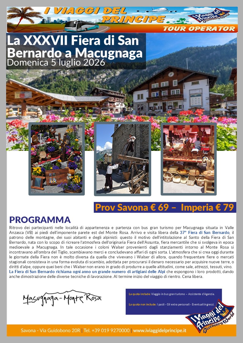 La 37° Fiera di San Bernardo a Macugnaga