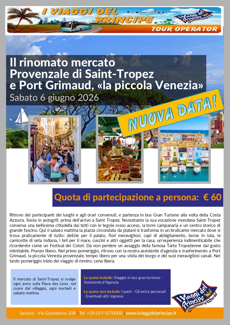 Il rinomato mercato Provenzale di Saint-Tropez e Port Grimaud 