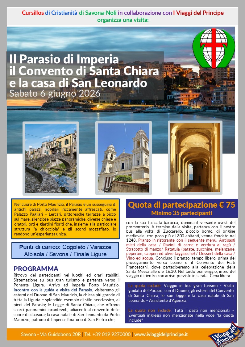 Il Parasio di Imperia il Convento di santa Chiara e la casa di San Leonardo