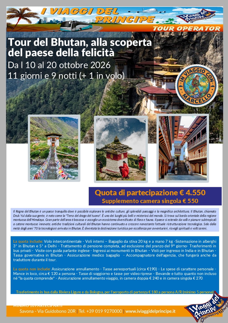 Tour del Bhutan, alla scoperta del paese della felicità