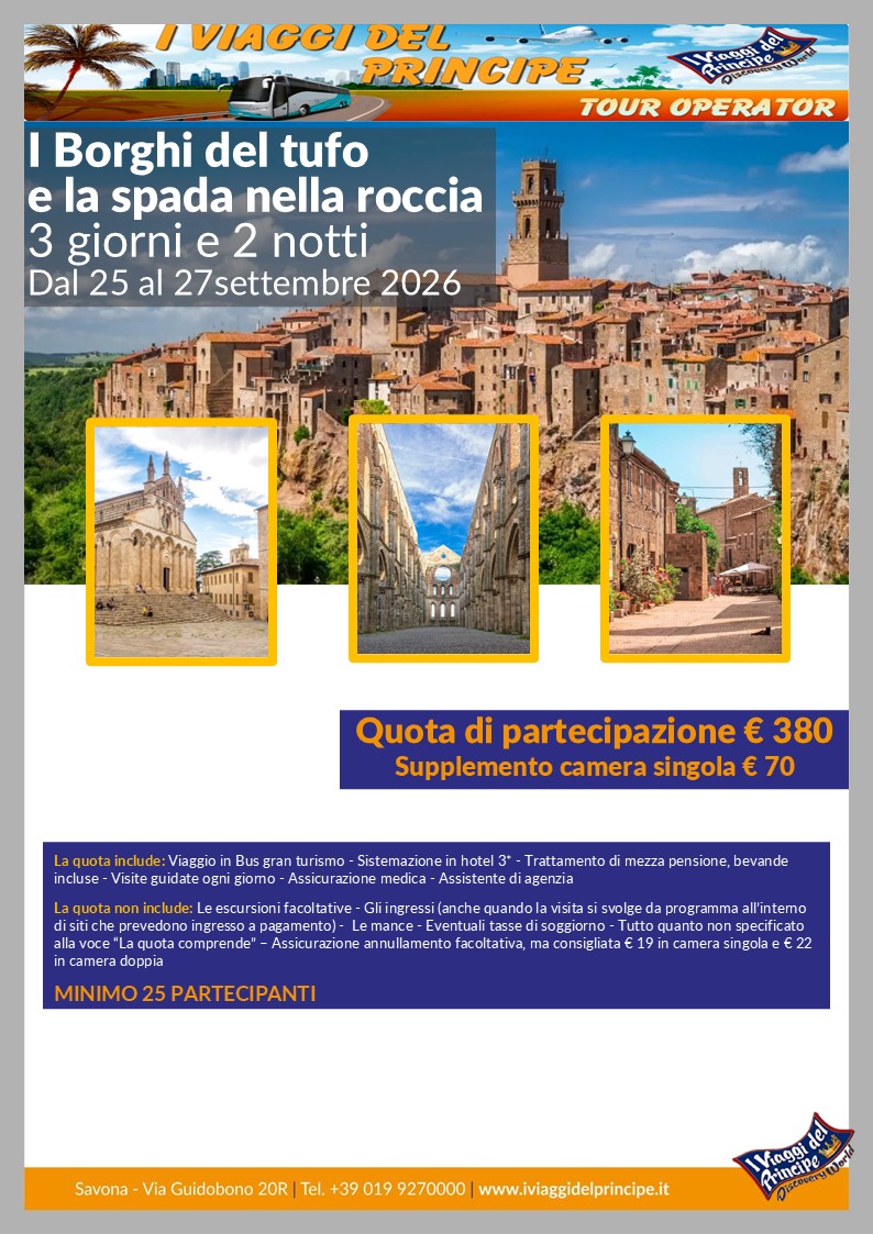 I Borghi del tufo e la spada nella roccia