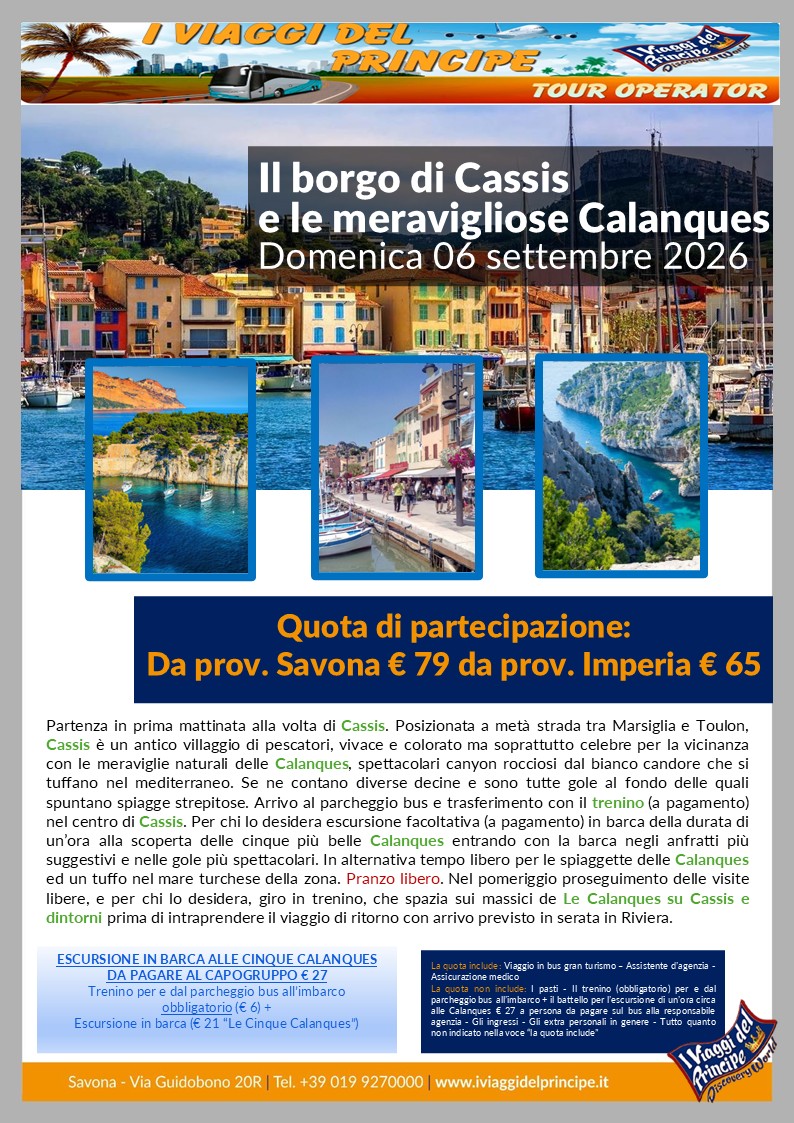 Il borgo di Cassis e le meravigliose Calanques