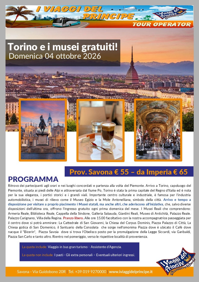 Torino e i musei gratuiti!
