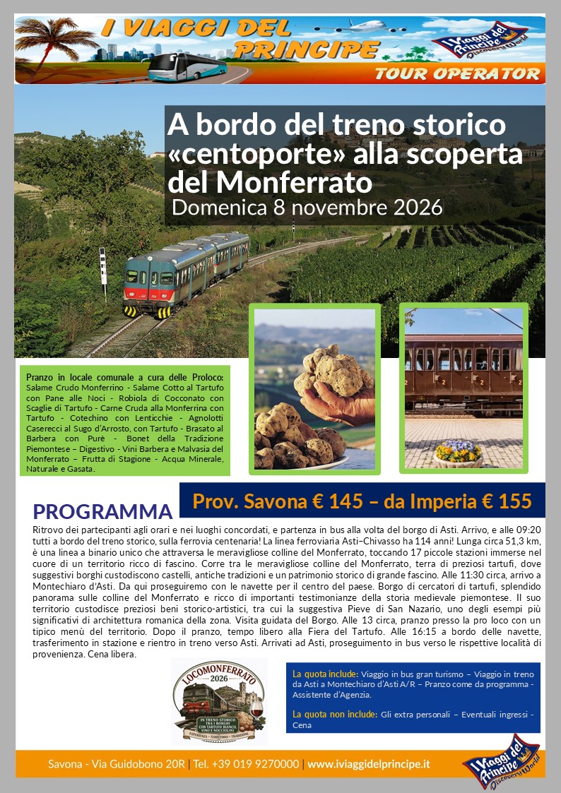 A bordo del treno storico 