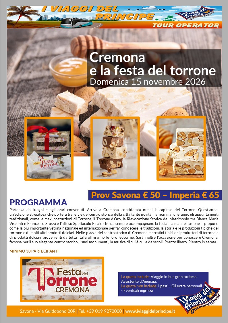 Cremona e la Festa del Torrone
